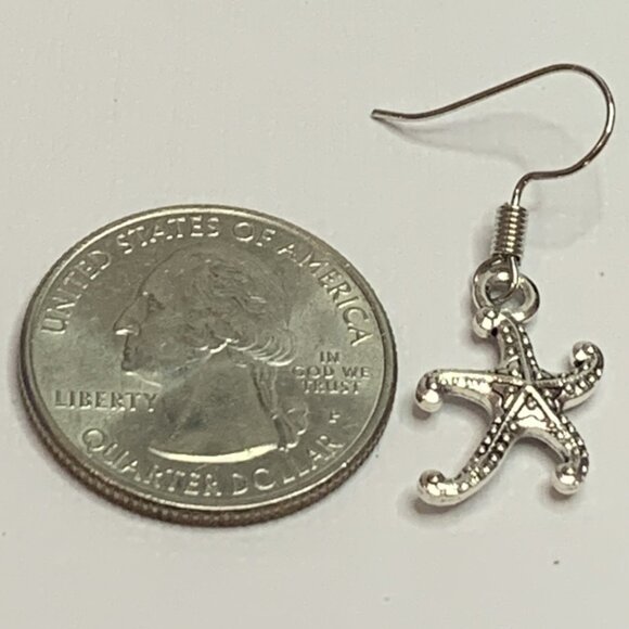 Starfish Earrings, Gift Idea, Nautical Jewelry, Beach Earrings, Nautical Earring - Picture 3 of 5